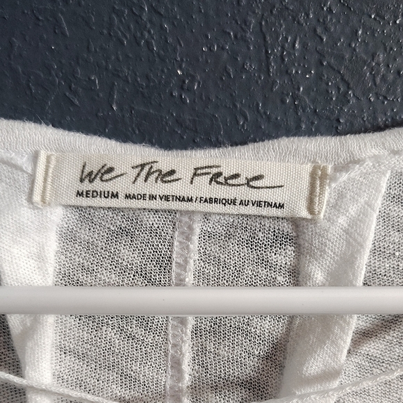 We The Free Cream Gauzy Tie-Front Boho Tunic - Picture 2 of 6